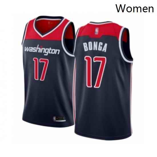 Womens Washington Wizards 17 Isaac Bonga Swingman Navy Blue Basketball Jersey Statement Edition